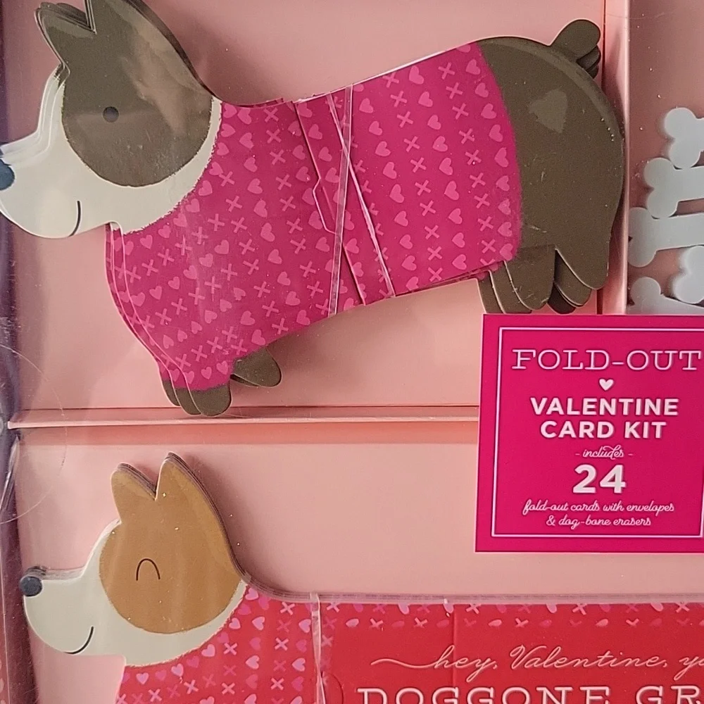 Valentine Card Kit with Dog Design